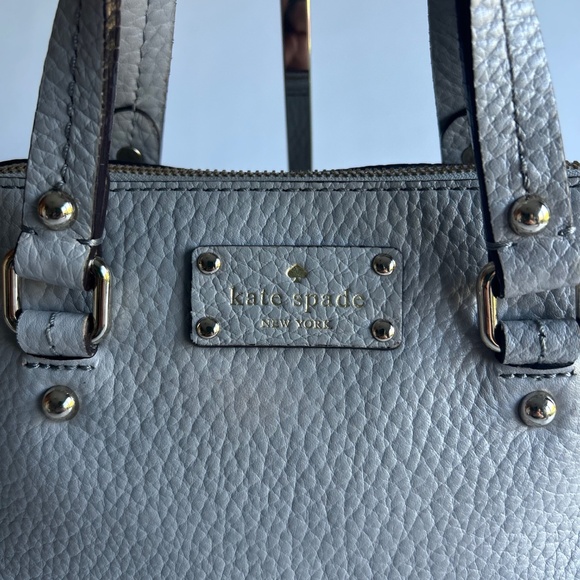 Kate Spade Grey Pebble Genuine Leather Tote - Picture 14 of 15